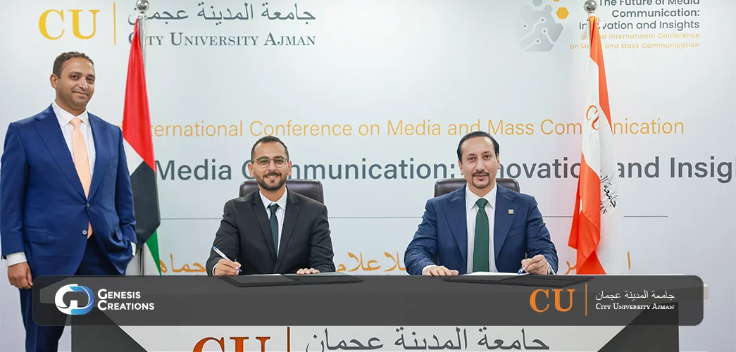 Genesis Creations Signs MOU with City University Ajman at the International Future of Media Conference