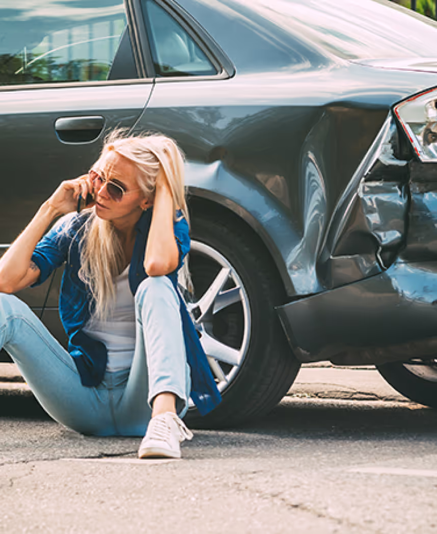 damaged car
