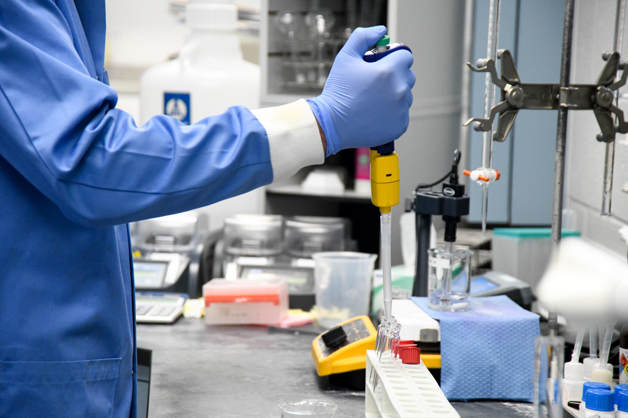 a person water testing