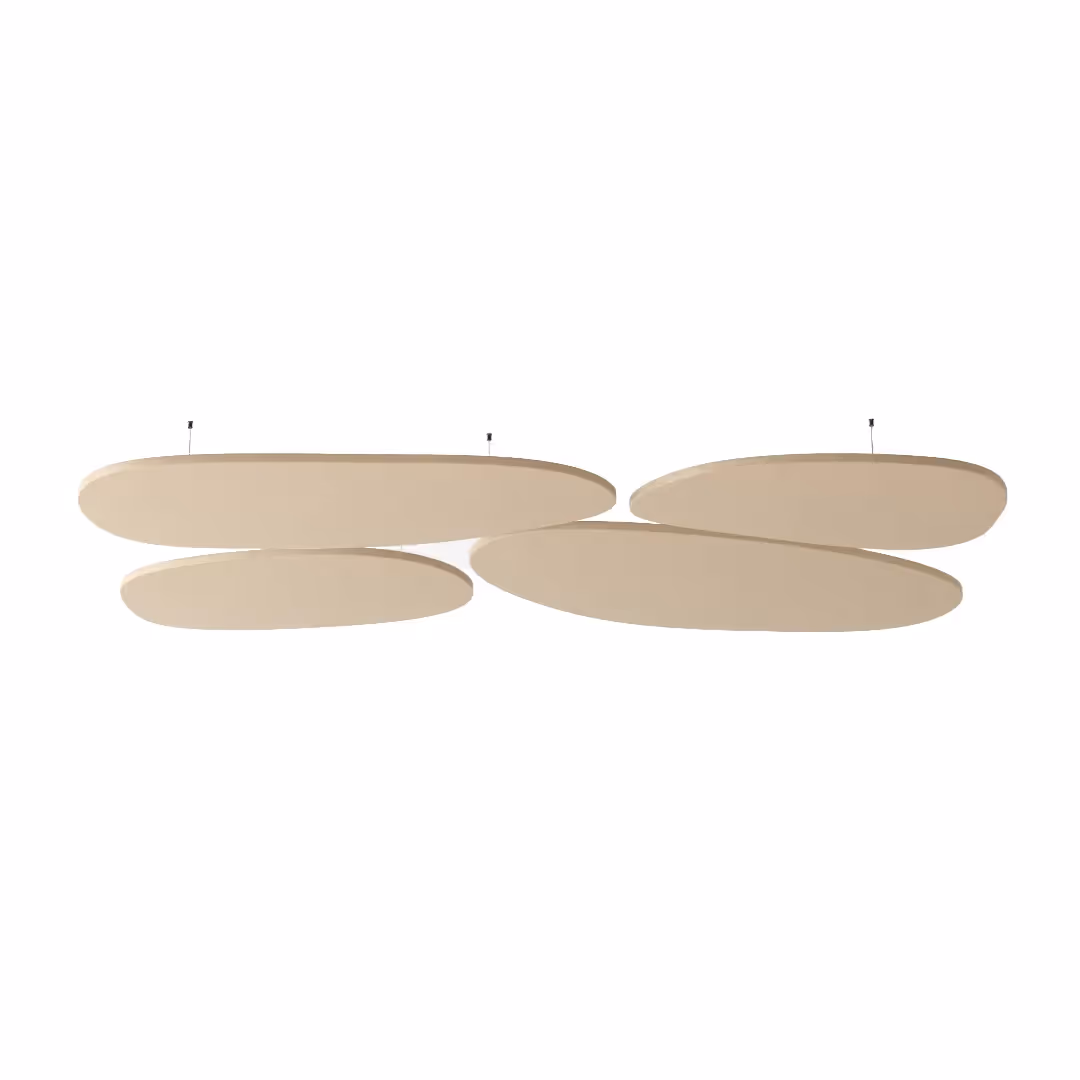 Stylish stone acoustic ceiling panel in living room
