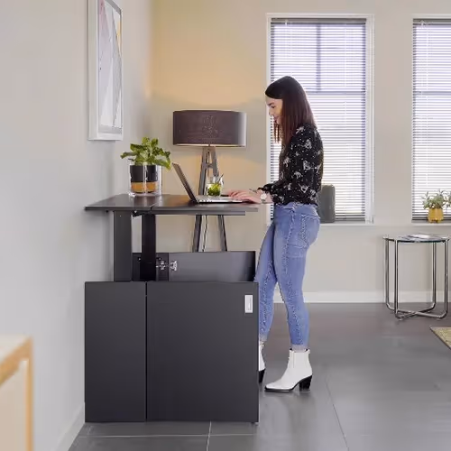 Compact office desk for small spaces.