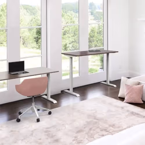 Minimalist home desk with clean design.