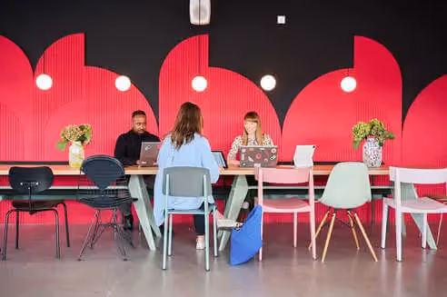 Acoustic Wall Panels in a Collaborative Workspace