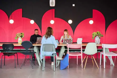 Acoustic Wall Panels in a Collaborative Workspace