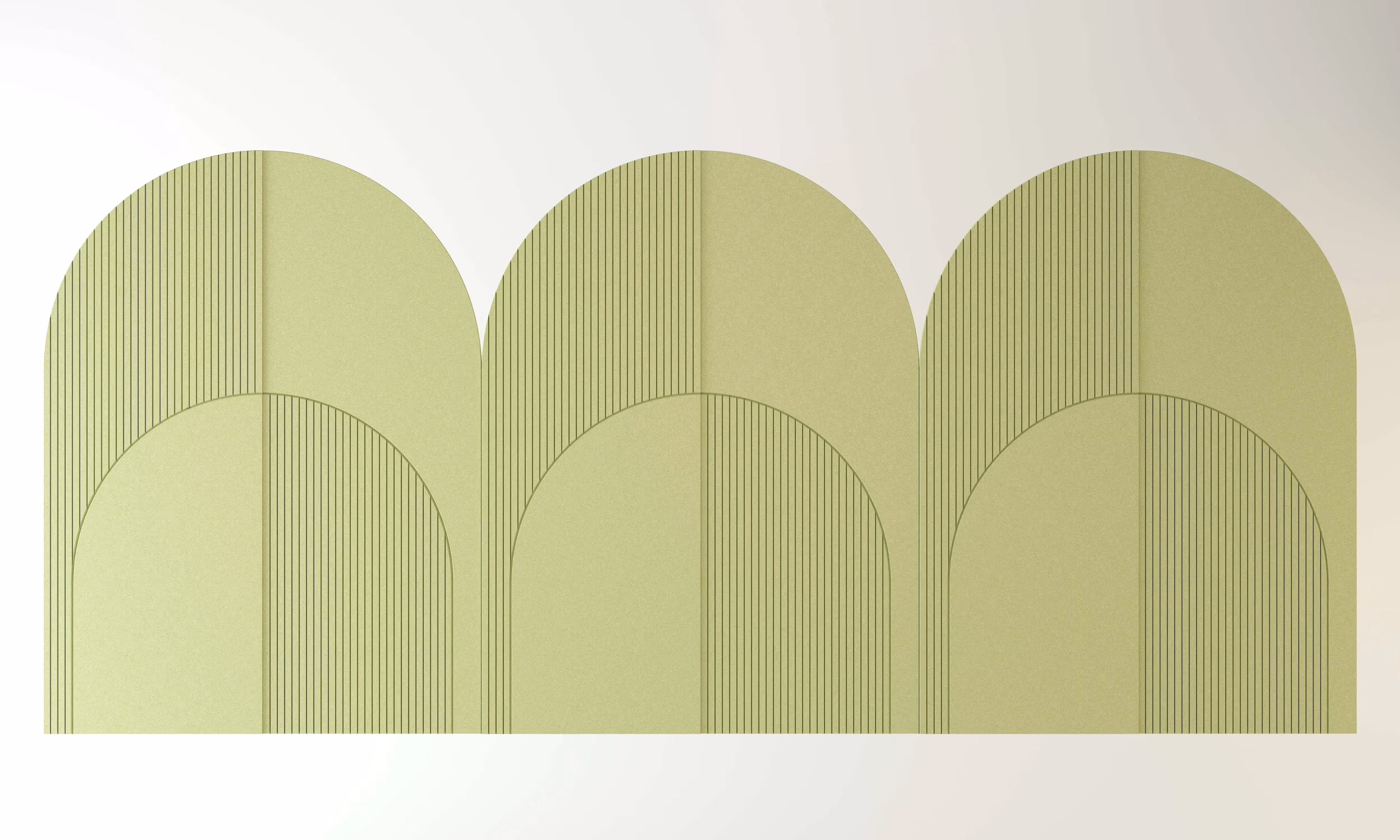 Calming Acoustic Wall Panels in a Structured Grid Layout