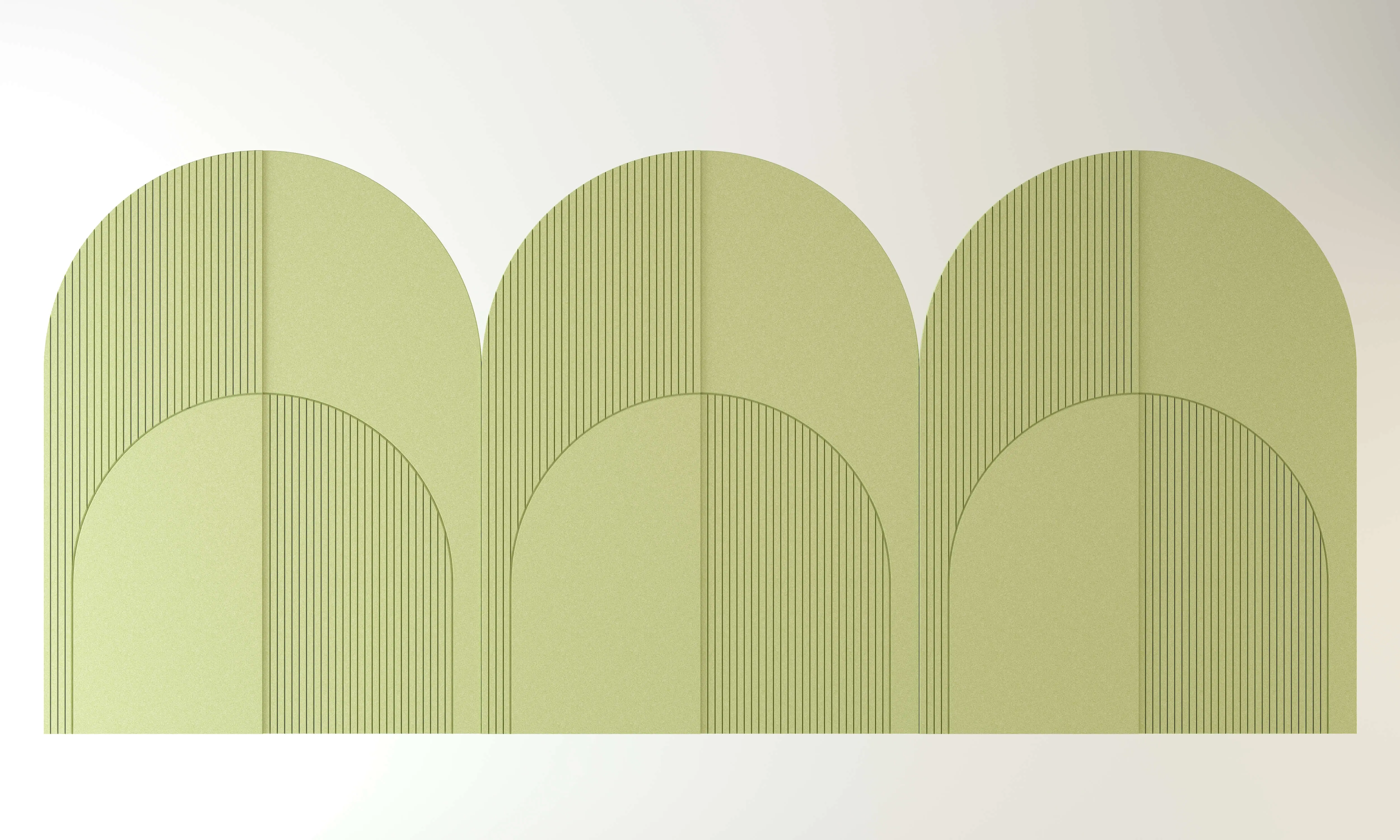 Calming Acoustic Wall Panels in a Structured Grid Layout