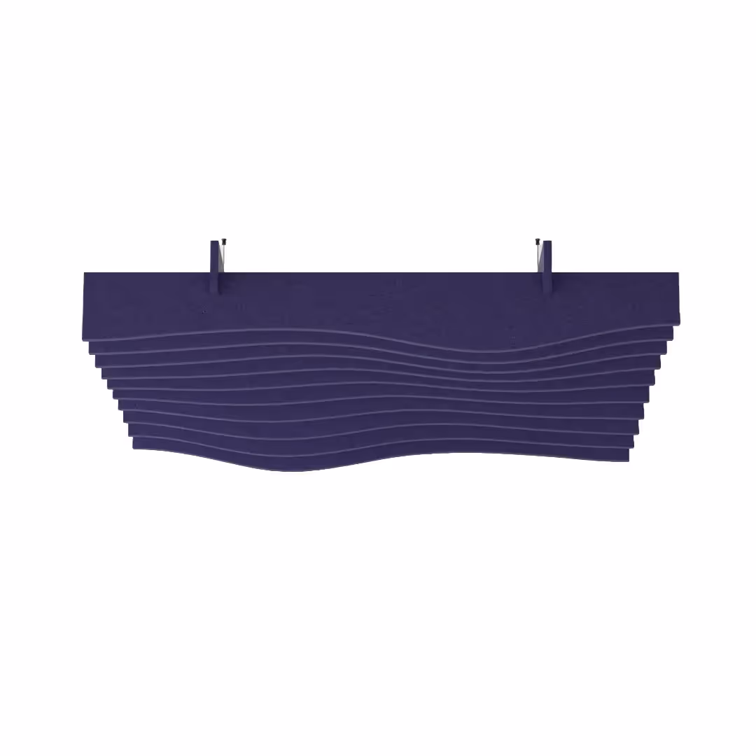 Wave acoustic ceiling panel in office