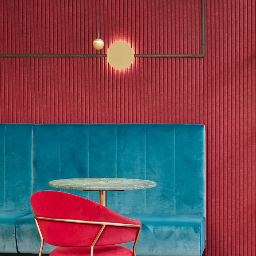 Stylish Vertigo acoustic panels in a room.