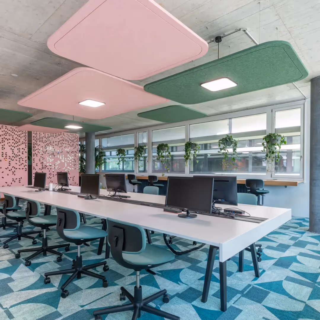 Modern tetra ceiling panel installation