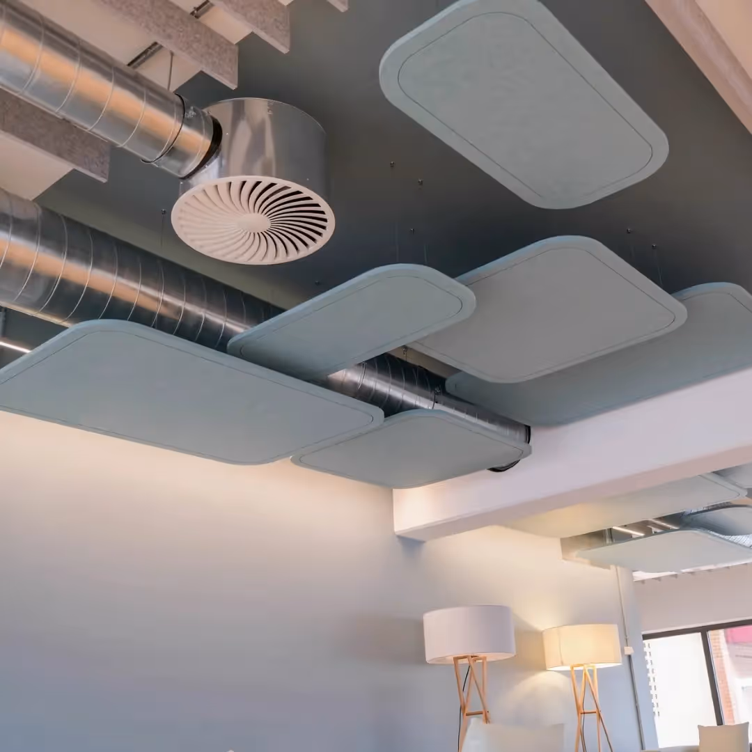 Square acoustic ceiling panel