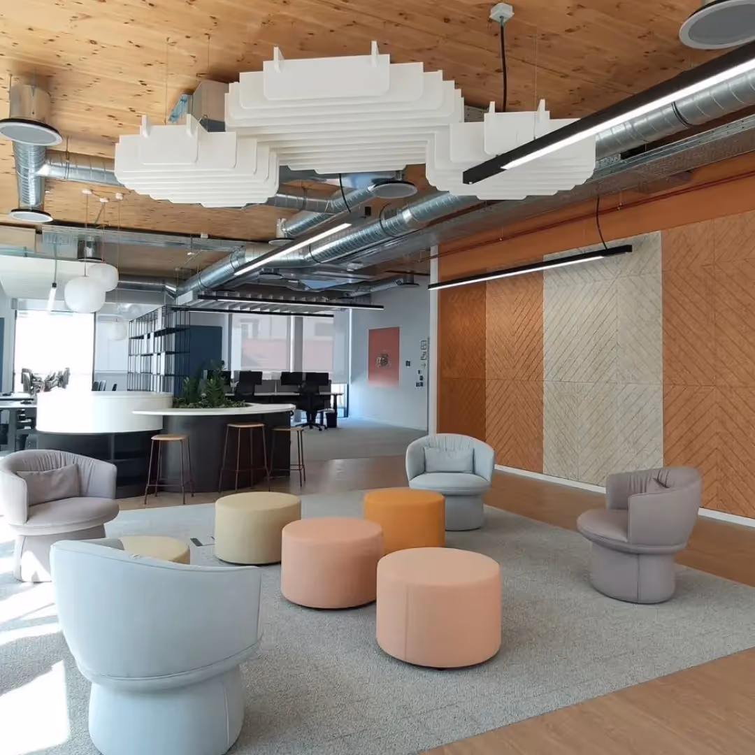 Acoustic panel for ceilings