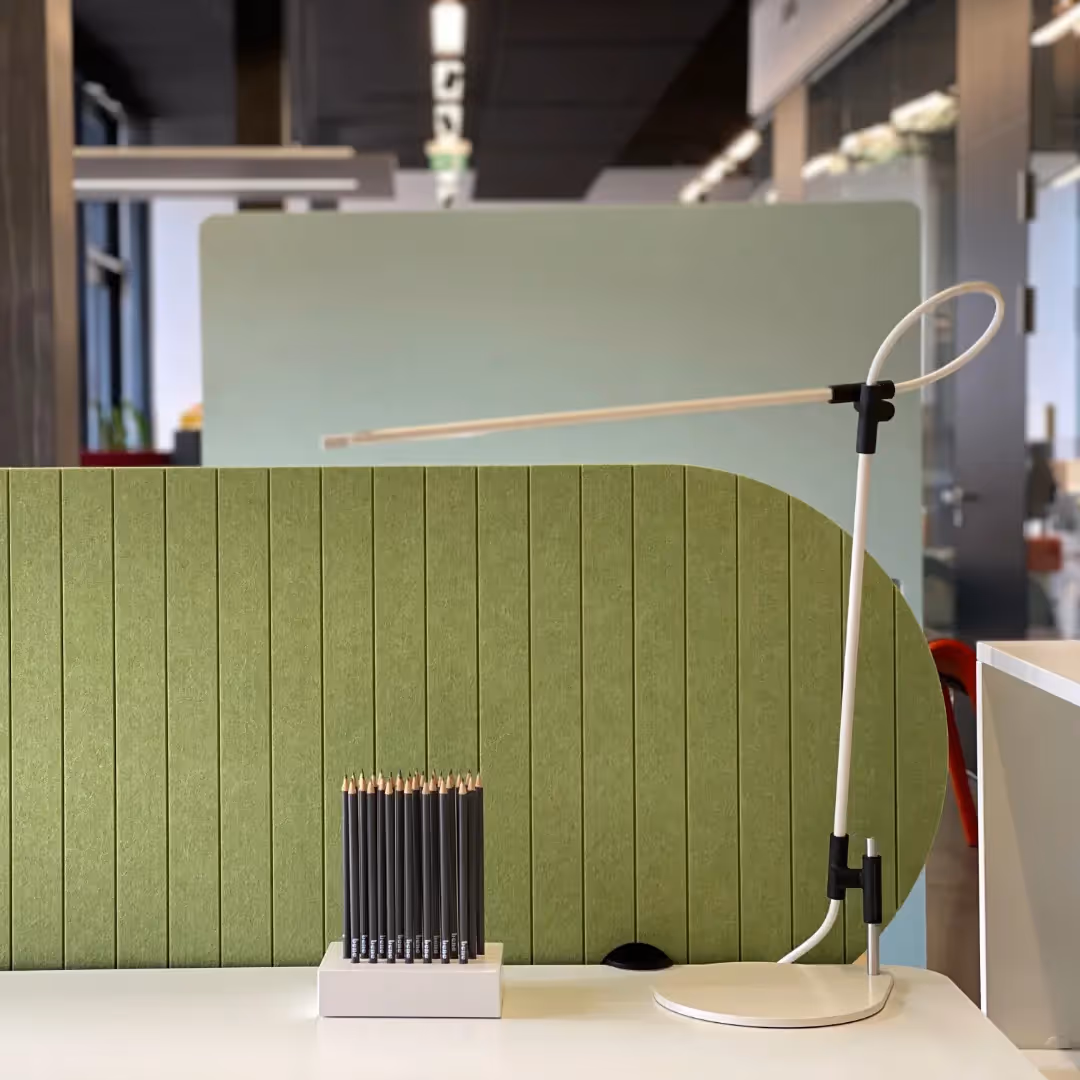 Moon acoustic desk panel