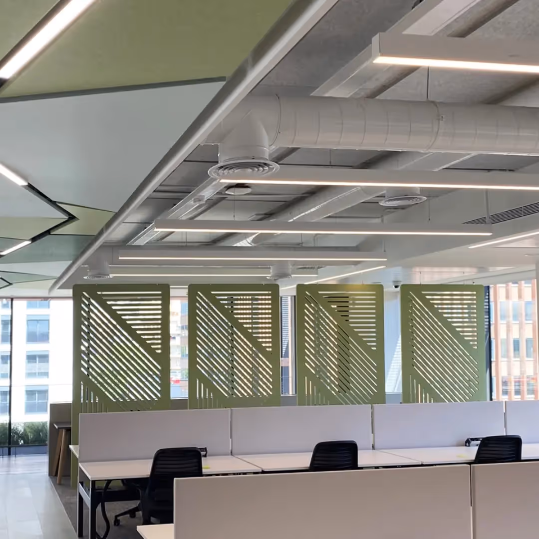 Hanging room partition