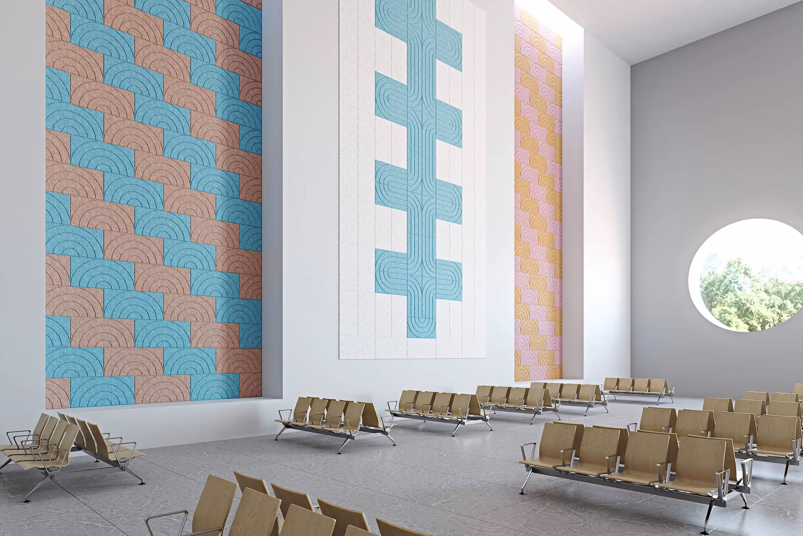 Curved acoustic panel