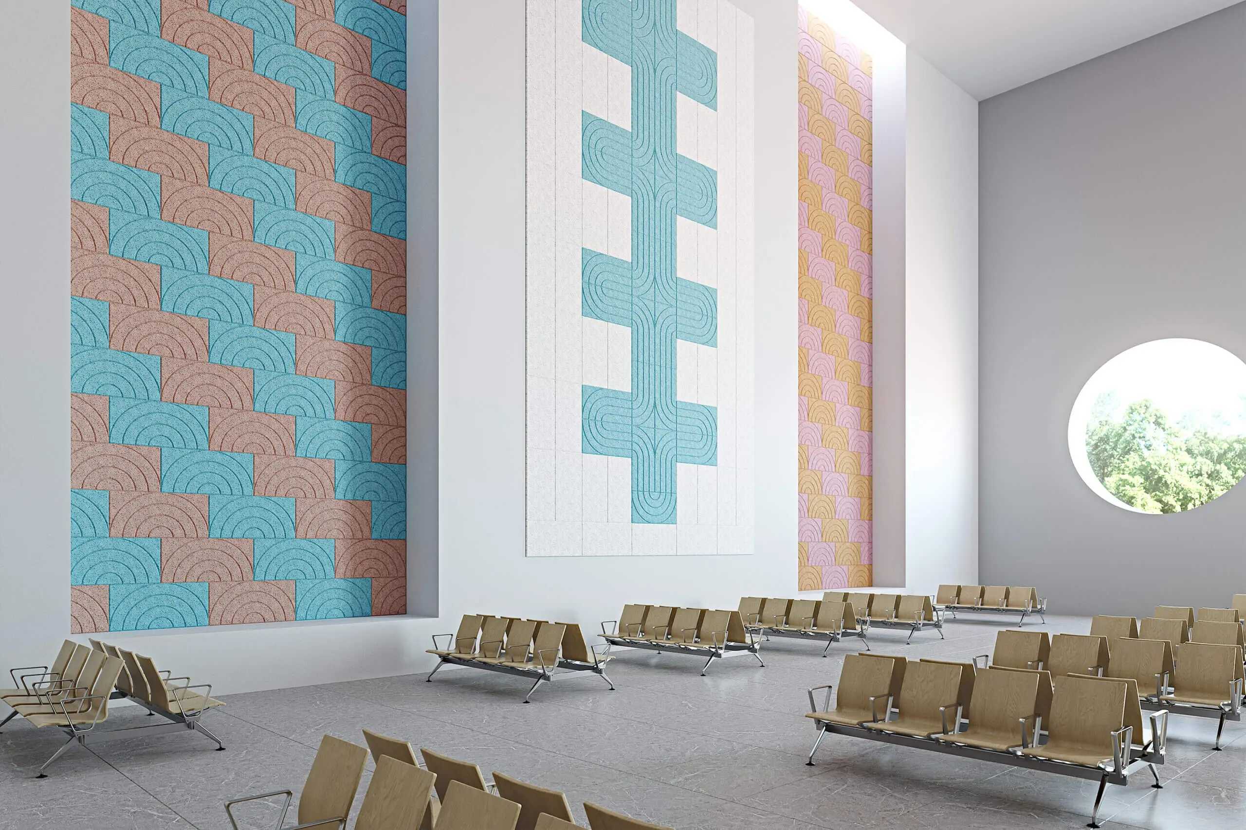 Curved acoustic panel