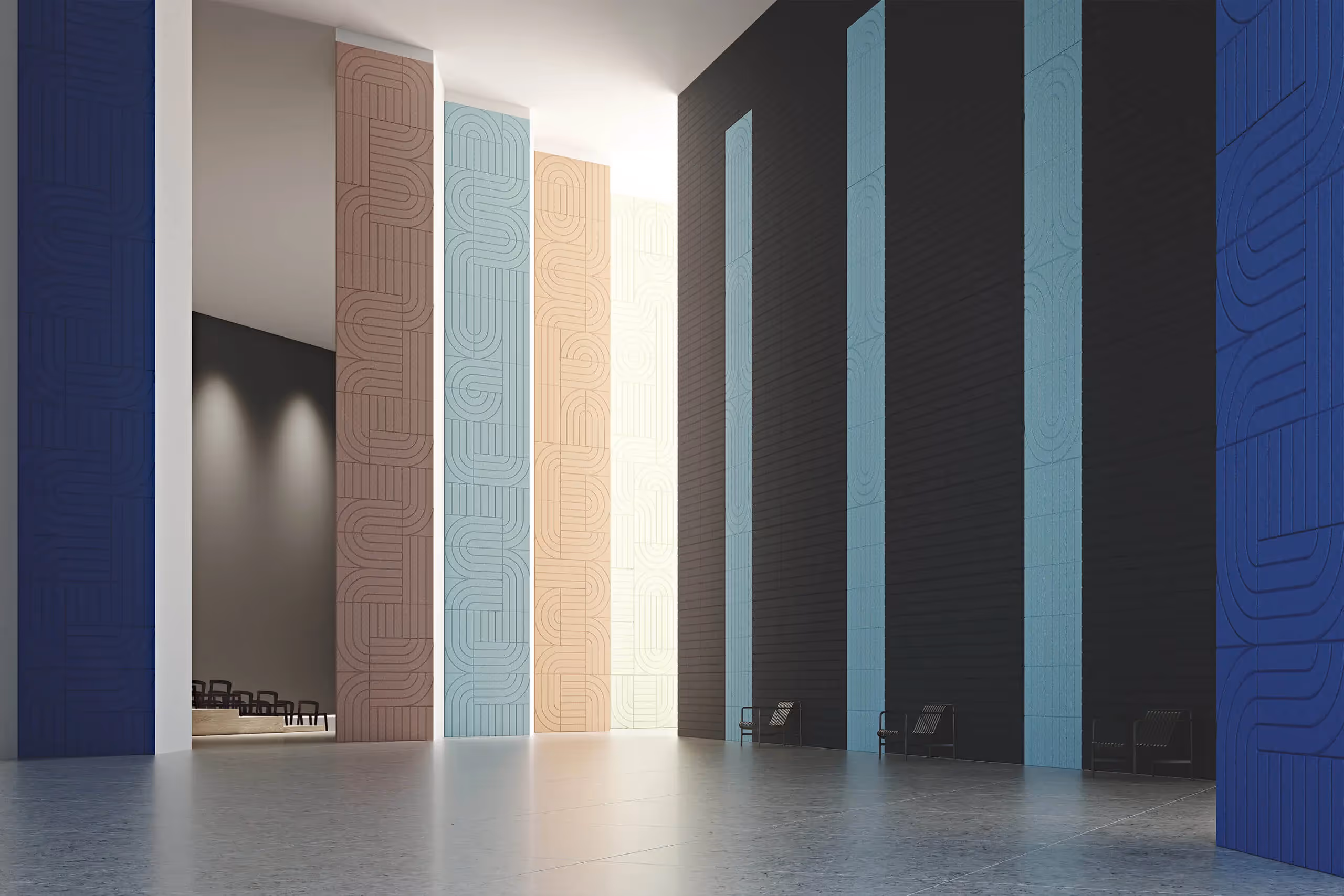 Acoustic wool wall