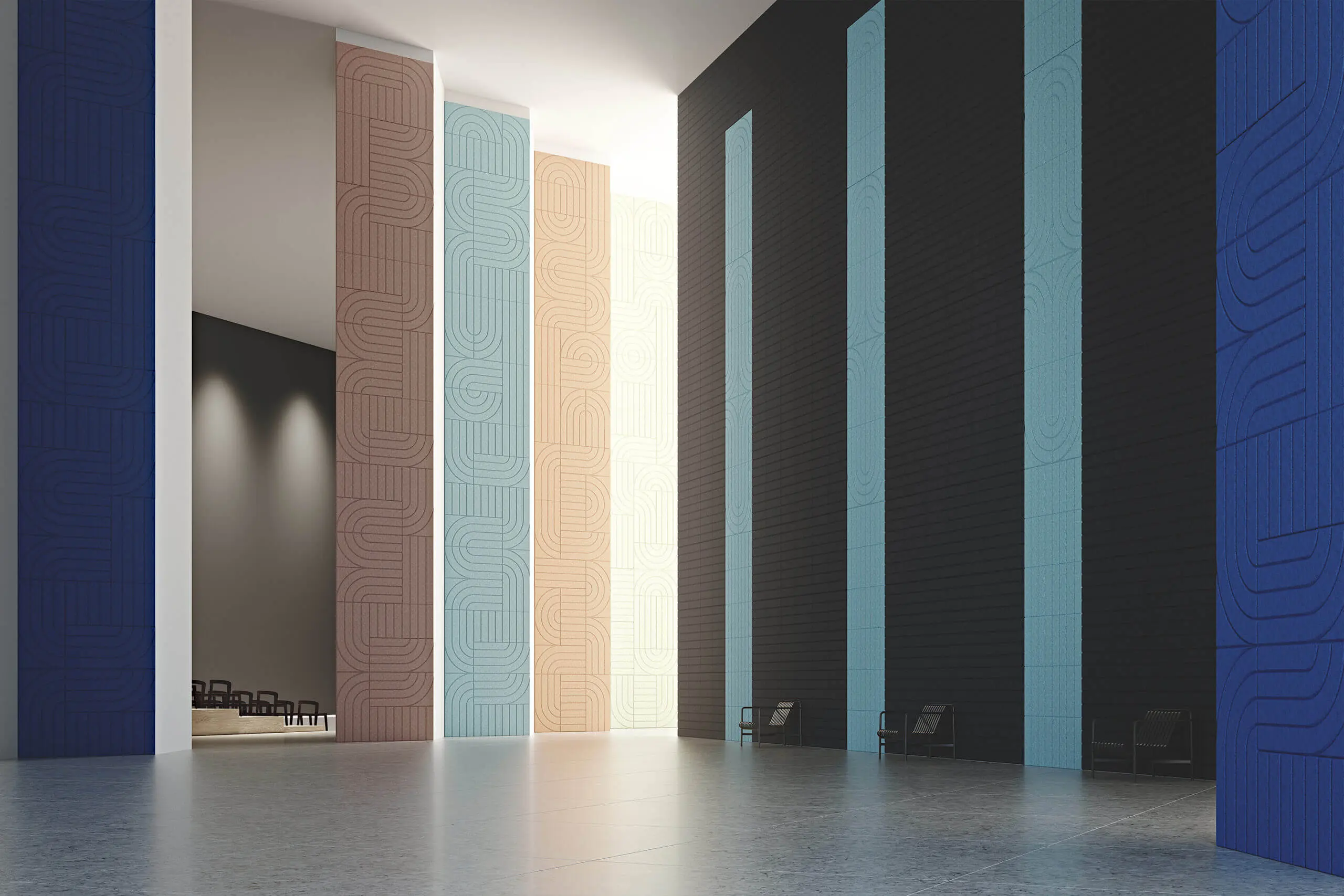 Acoustic wool wall