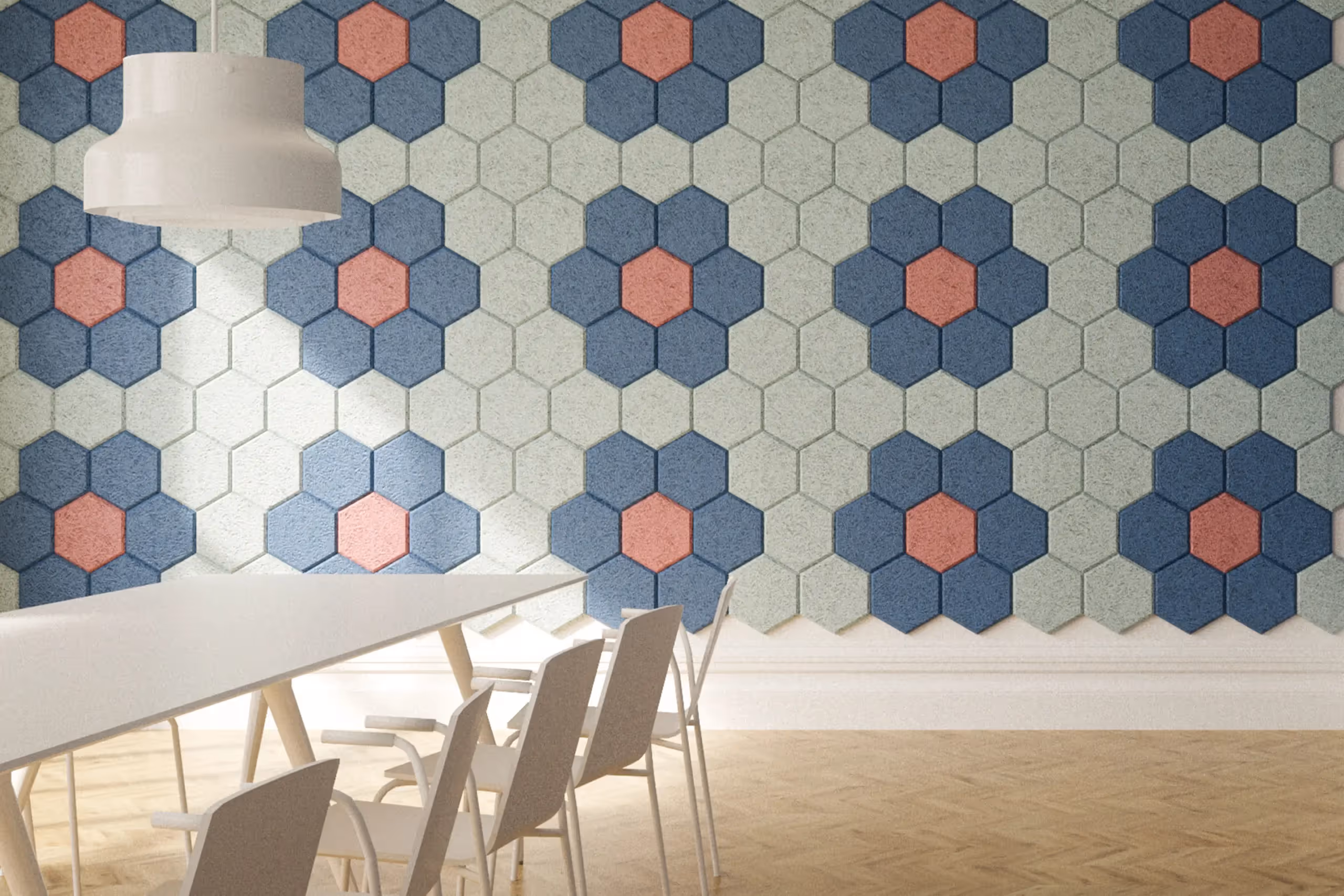 Acoustic hexagon panels