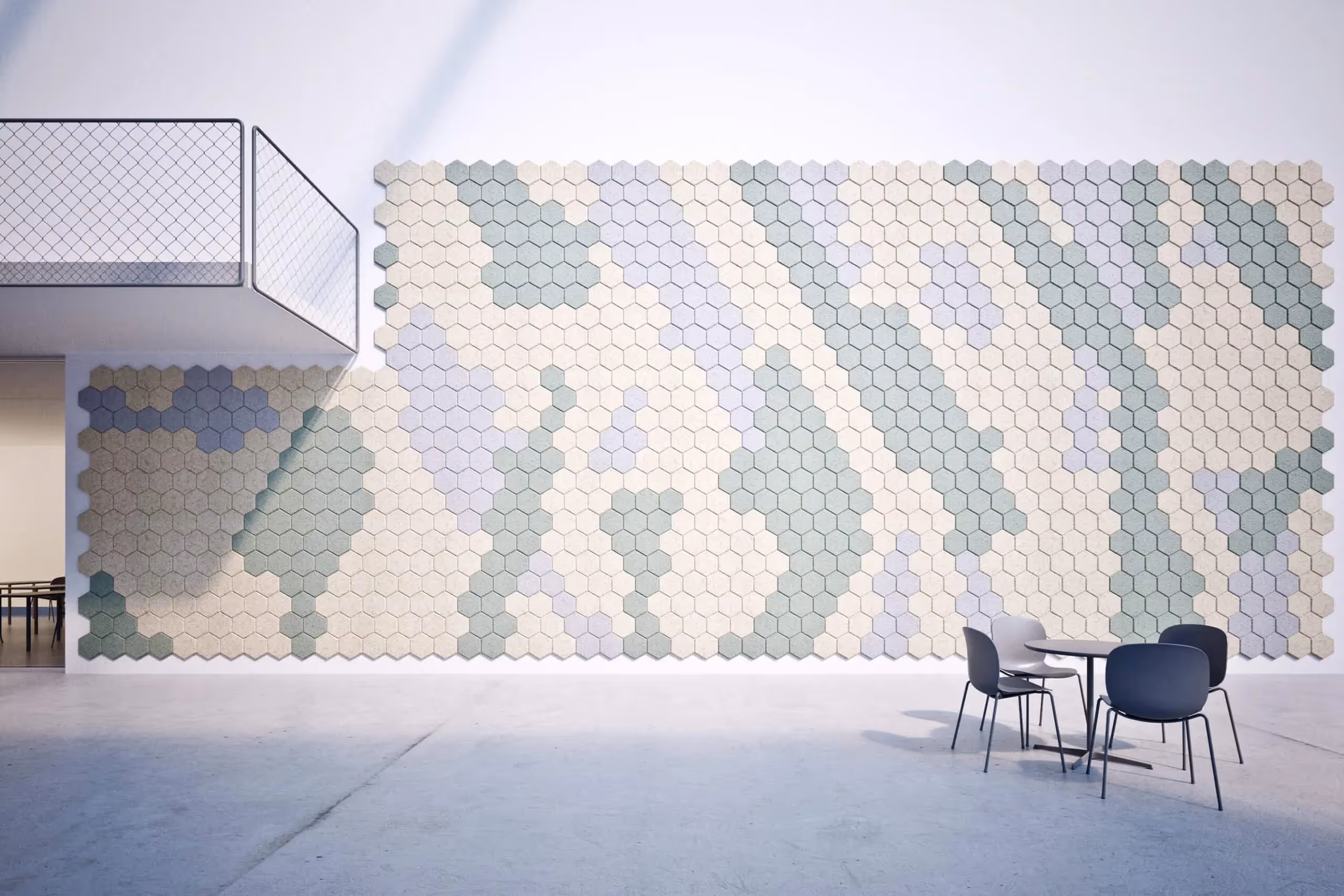 Sound-absorbing tiles