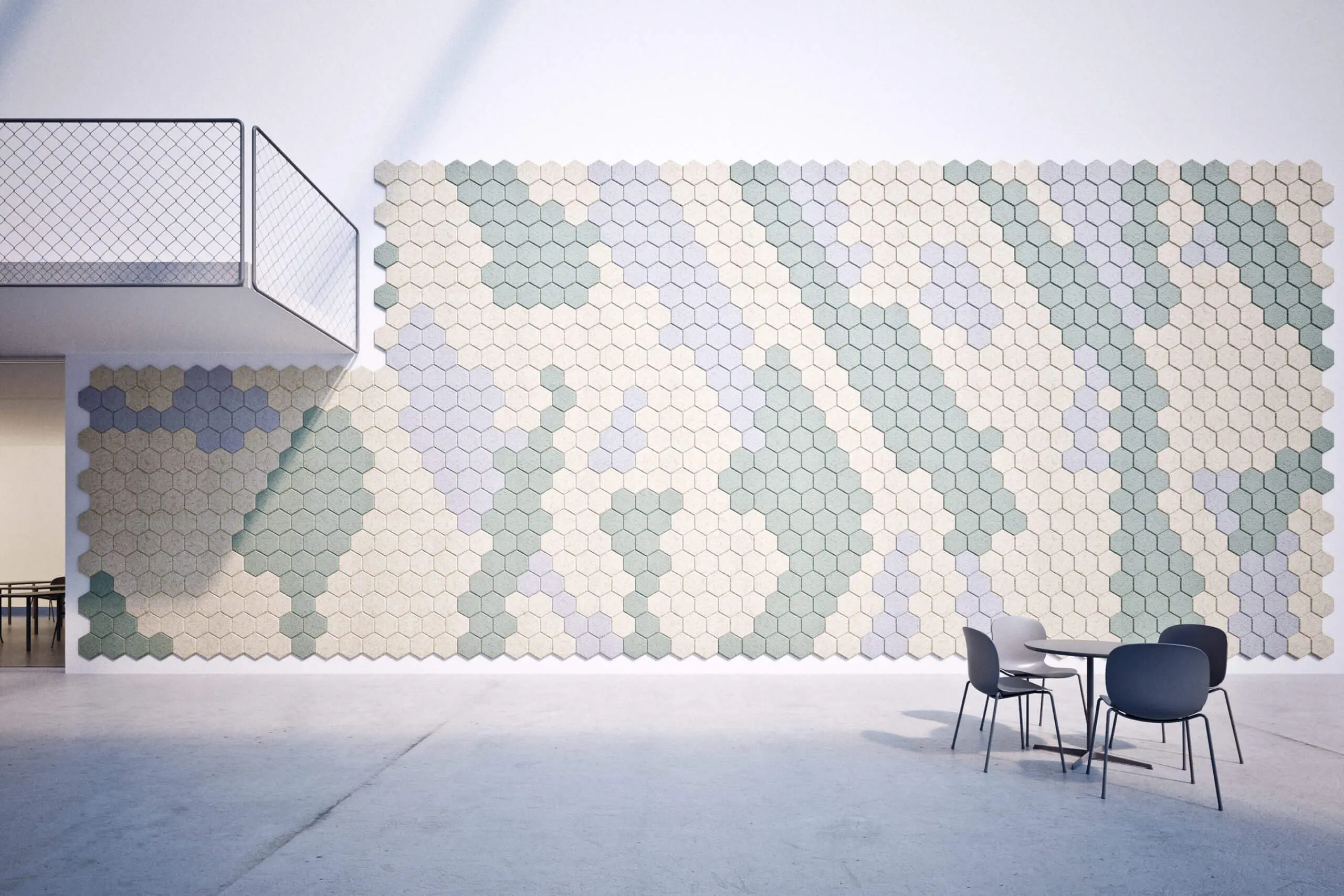 Sound-absorbing tiles