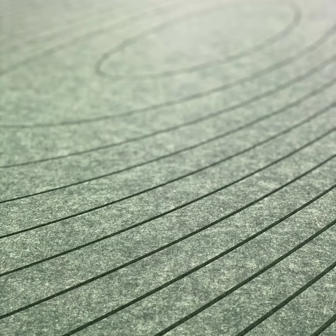 Contour acoustic panel showing V-cut texture depth and shadow lines