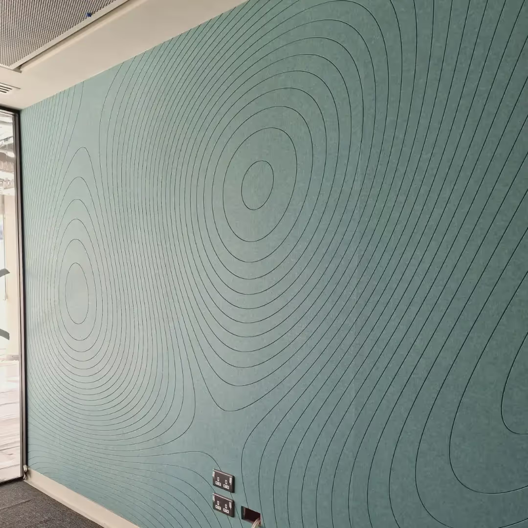 Contour acoustic panel installed on office or workspace wall