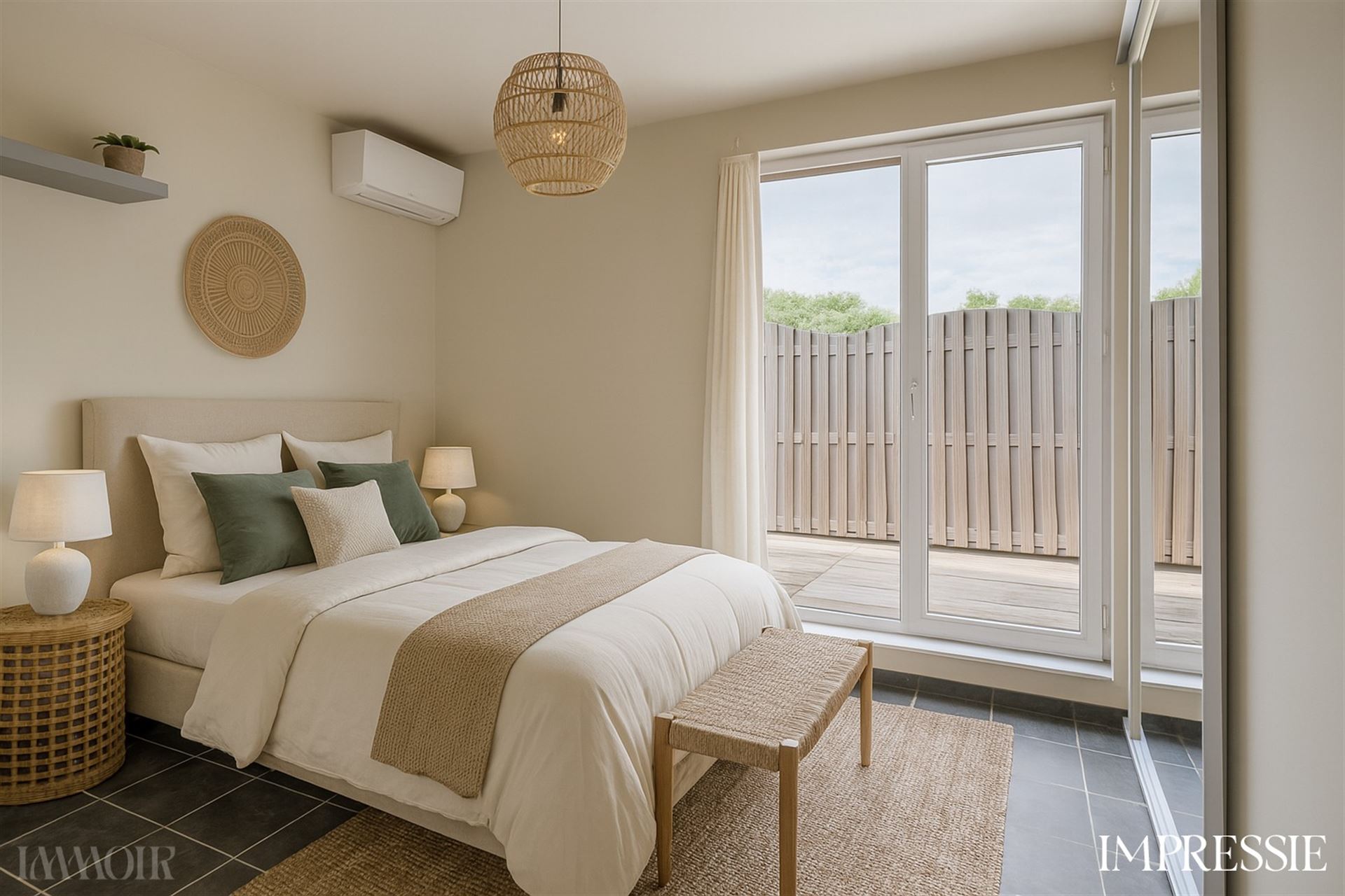 Instapklaar dakappartement met terras en panoramisch zicht in Merksem