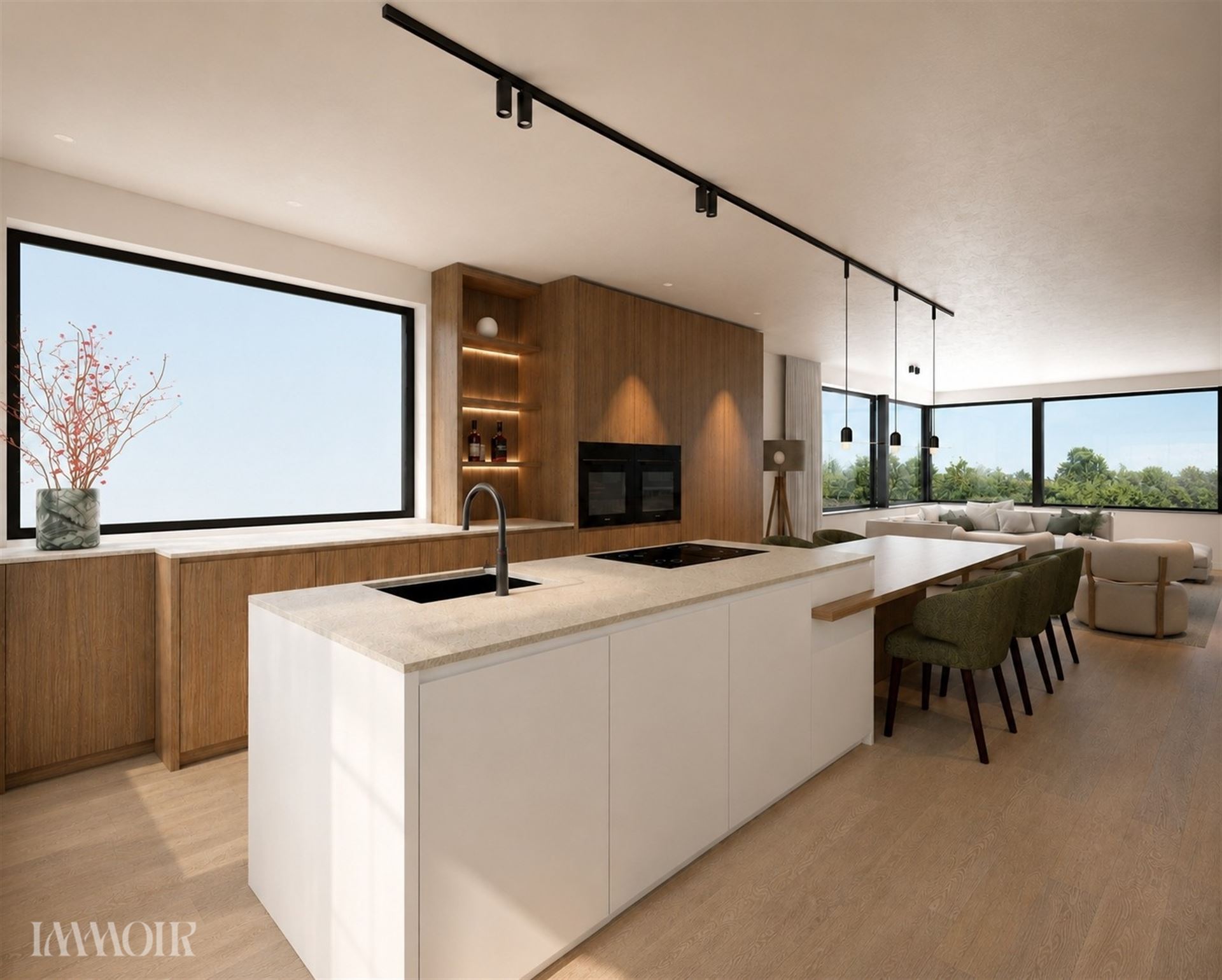 Lichtrijke nieuwbouwduplex met 3 terrassen. 