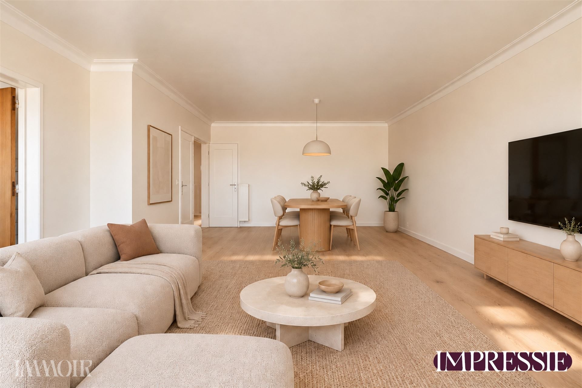 Appartement met 2 slpks en panoramisch uitzicht.