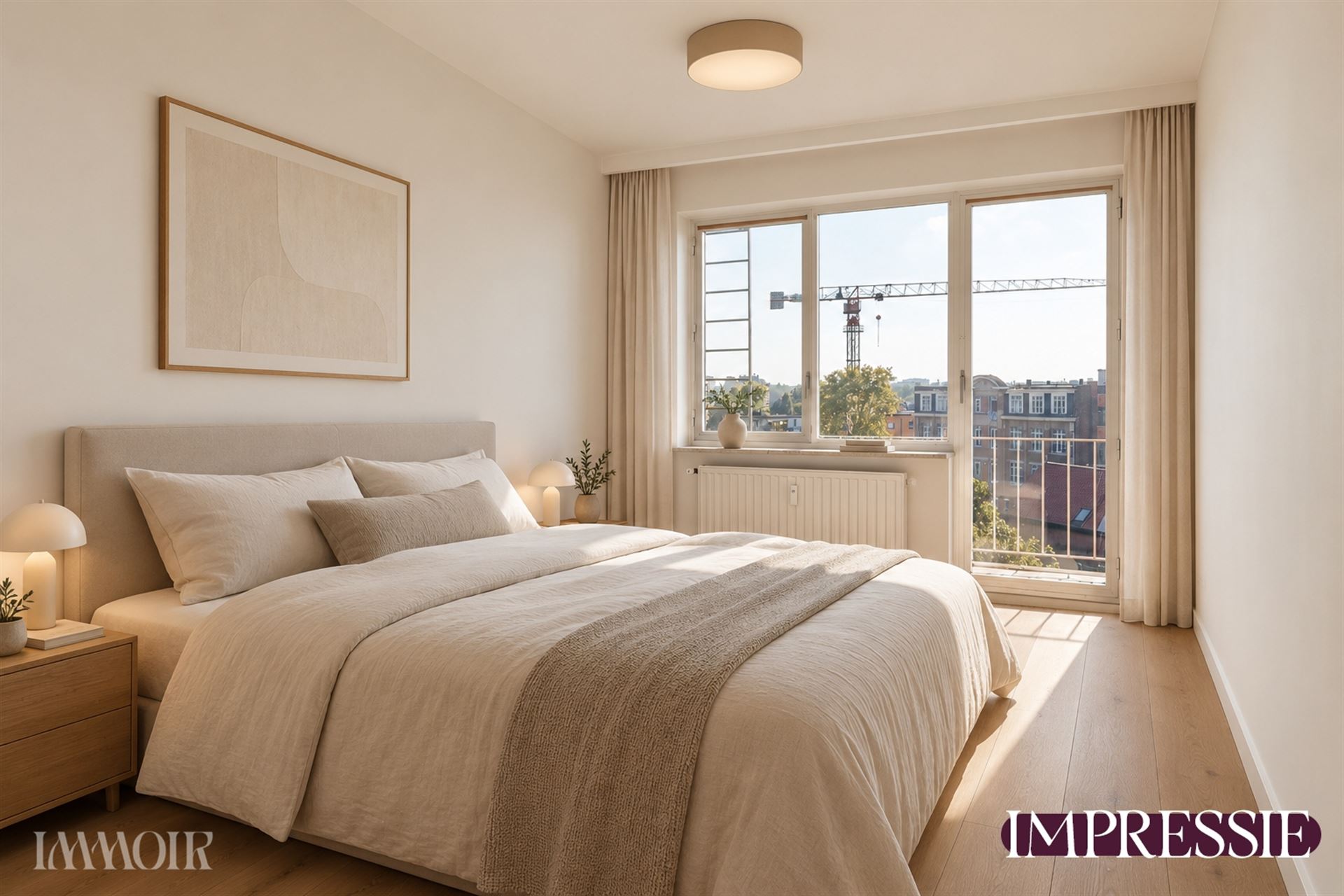 Appartement met 2 slpks en panoramisch uitzicht.
