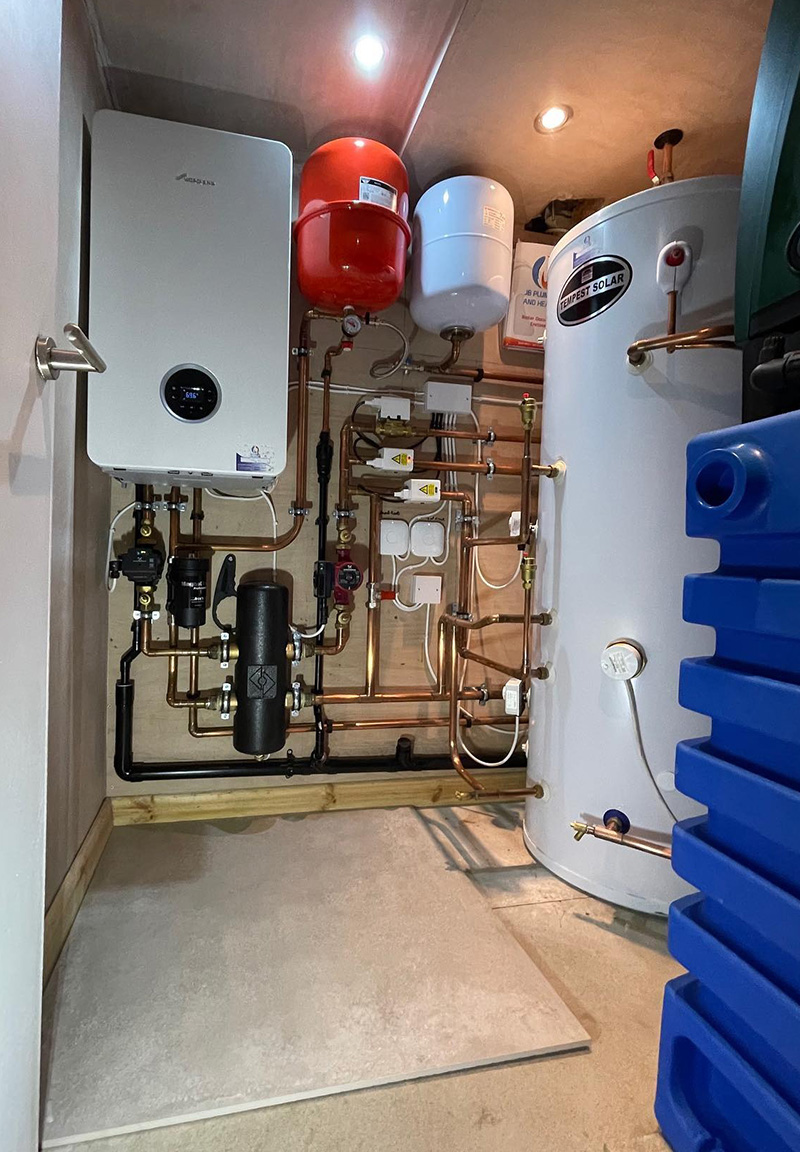 Central heating installation