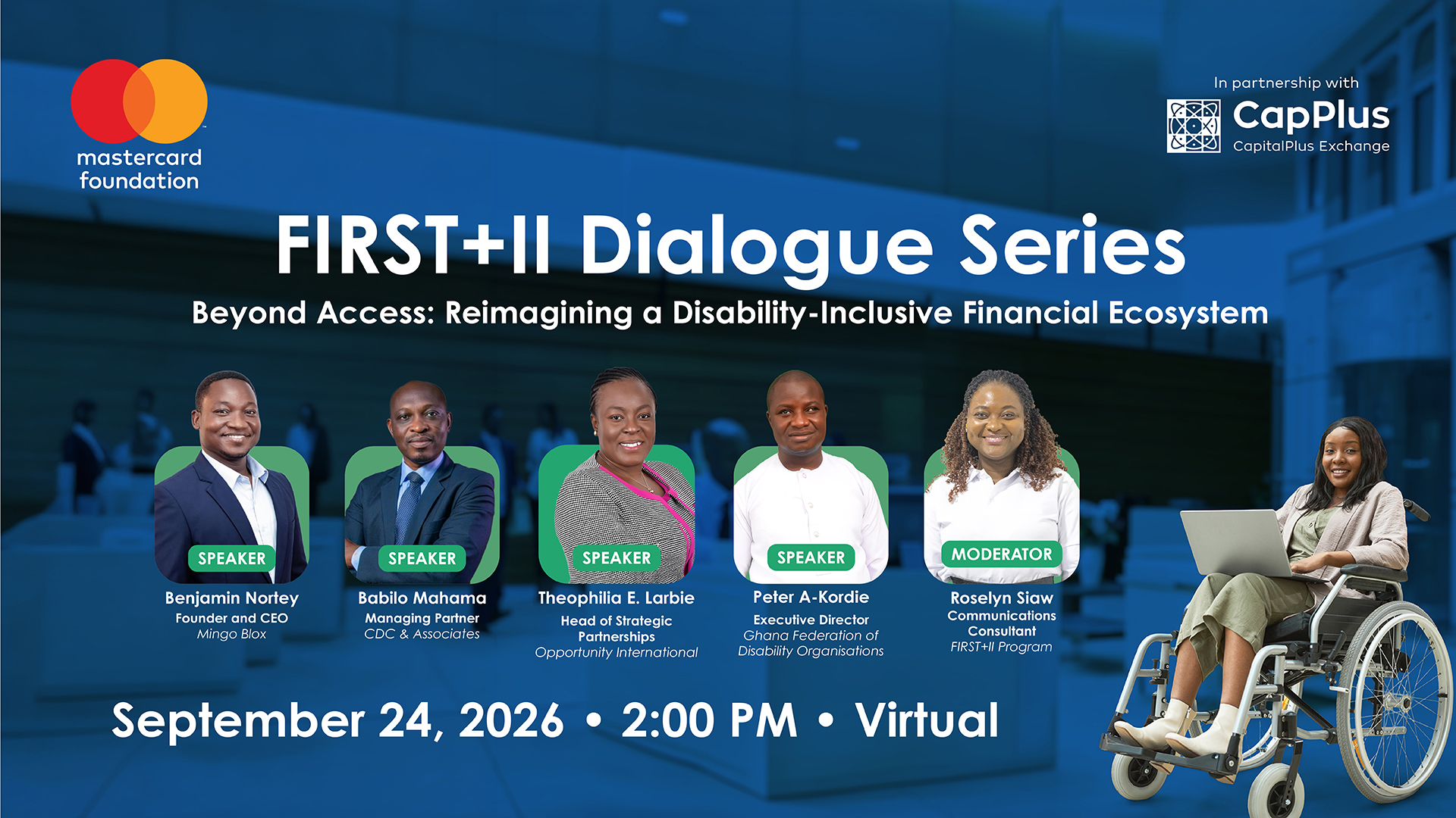 FIRST+II Dialogue Series II: Beyond Access – Building a Disability-Inclusive Financial Ecosystem