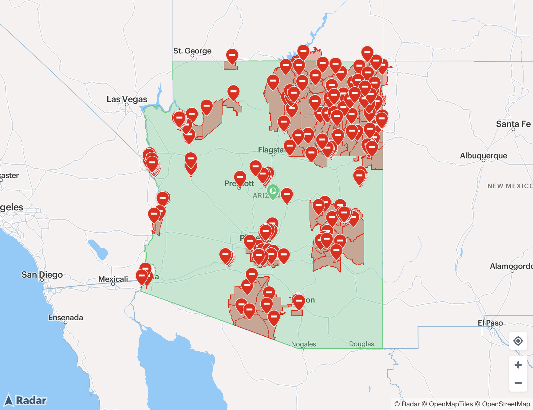 Exclusion zones