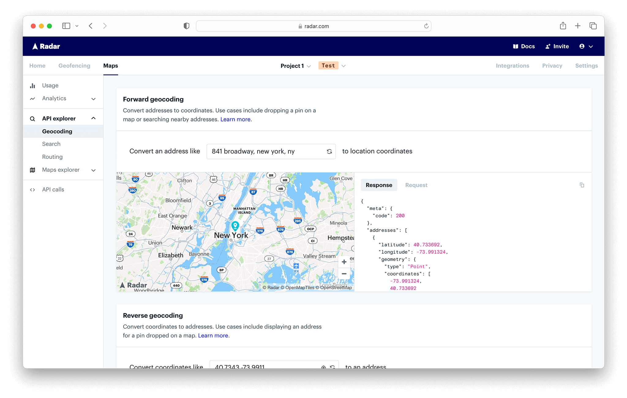 API explorer