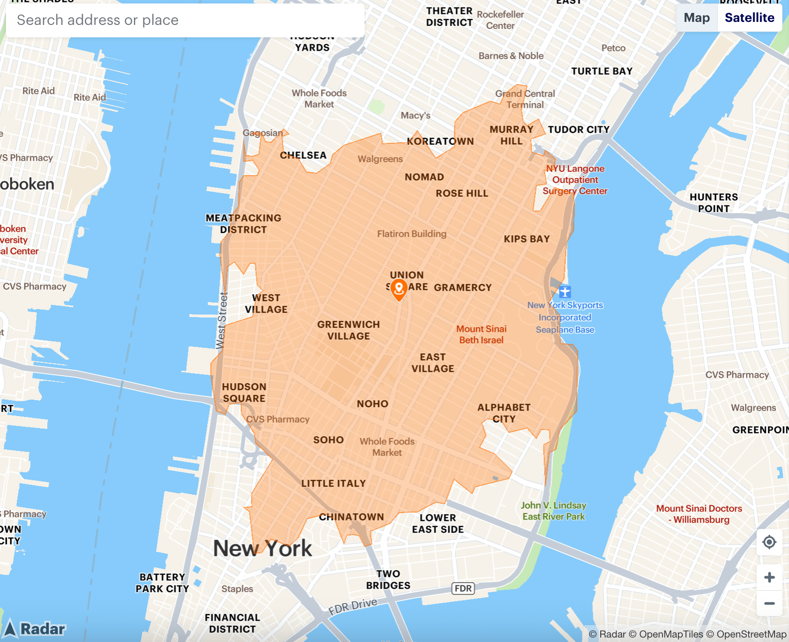 Isochrone-geofence