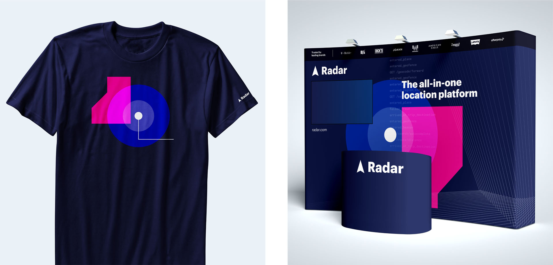 T-shirt and booth