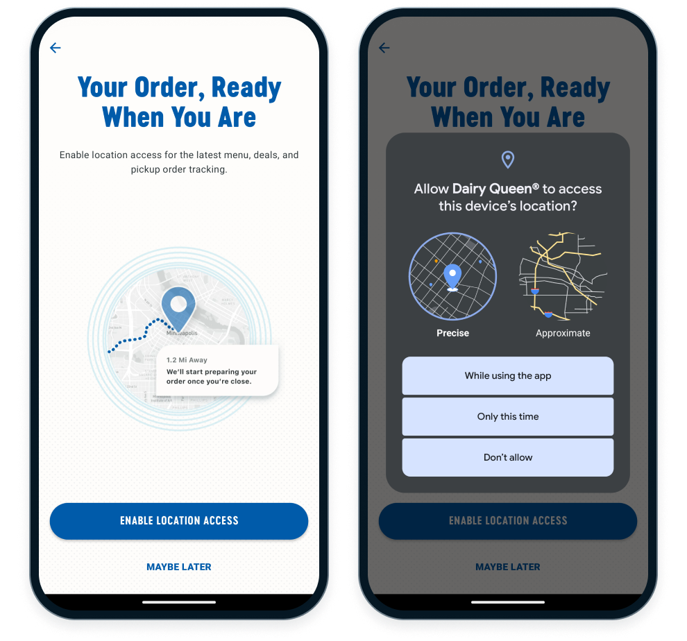 Dairy Queen location opt-in