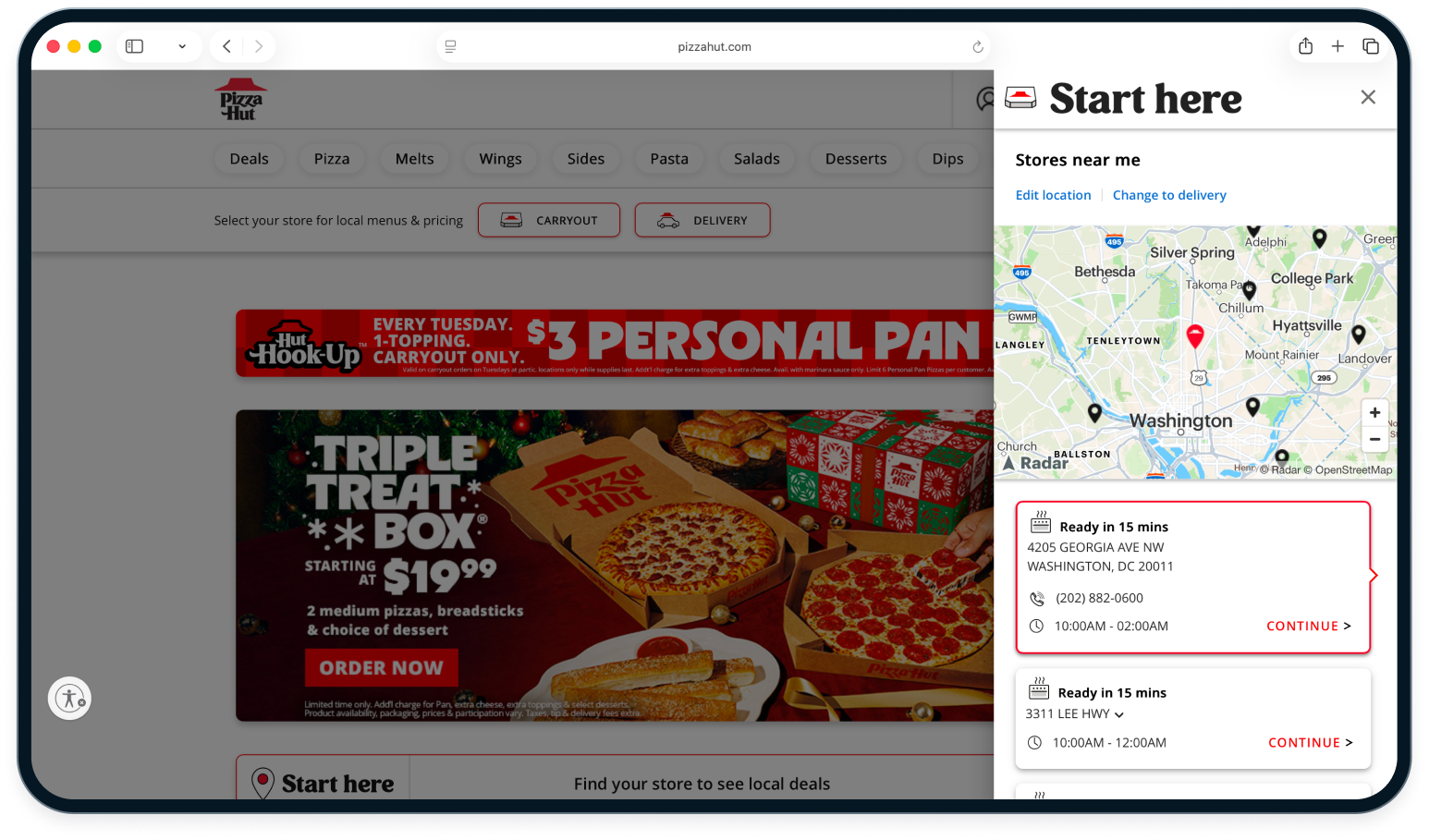 Pizza Hut store locator