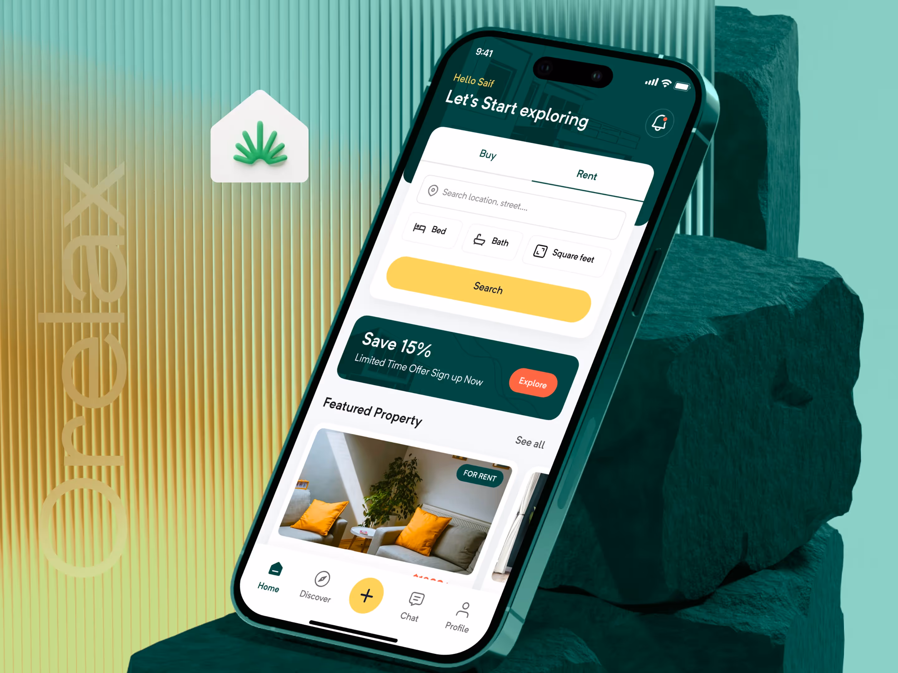 Smart Home Rental App UI/UX Design Orelex