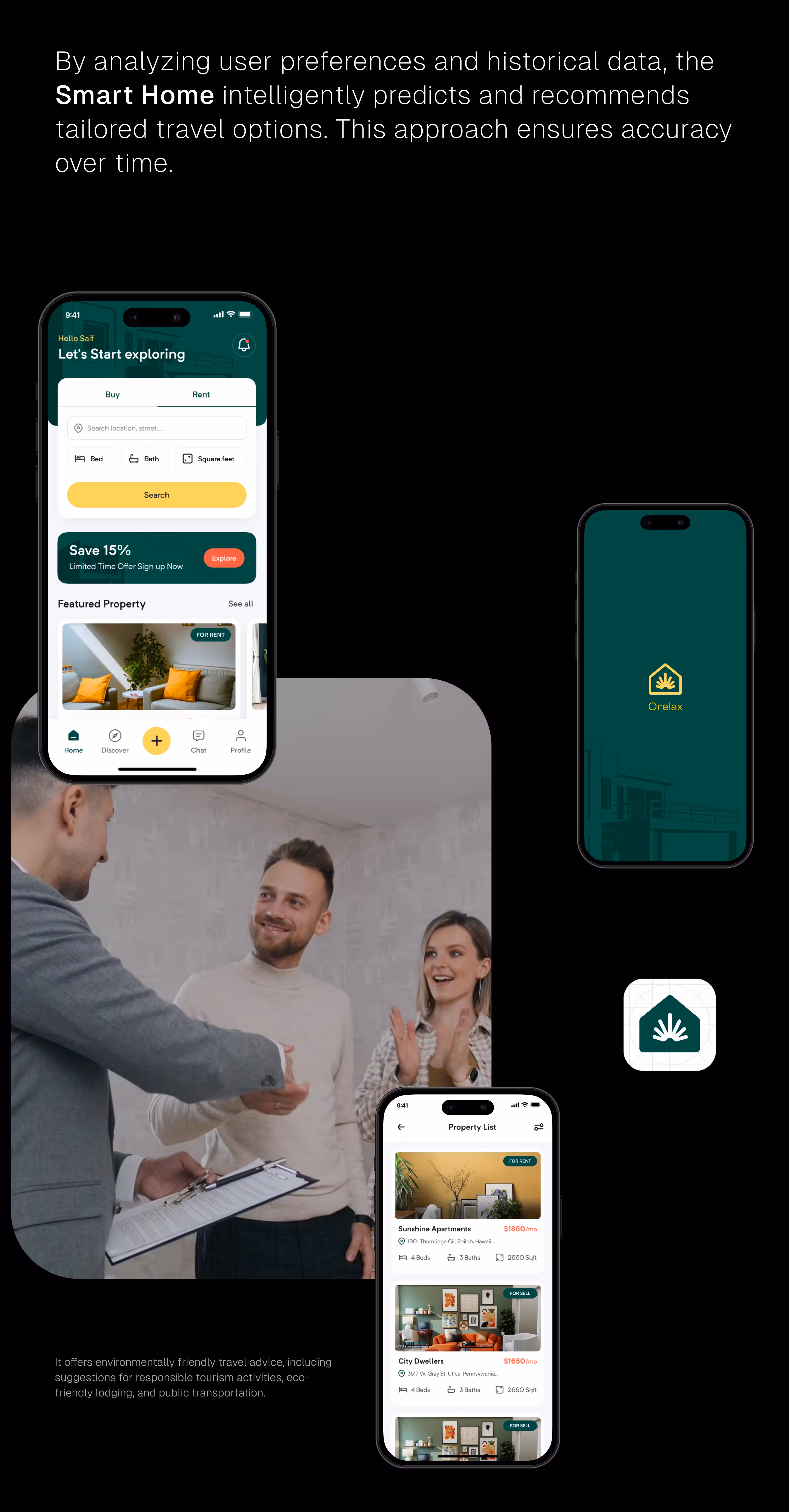 Smart Home Rental App UI/UX Design Orelex