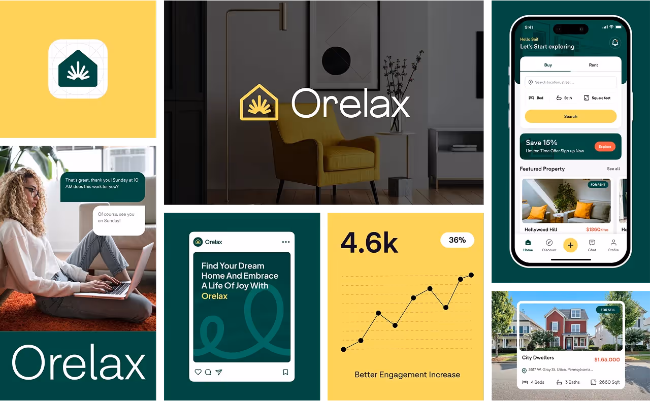 Smart Home Rental App UI/UX Design – Orelex