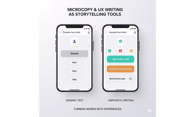 Microcopy and UX Writing as Storytelling Tools