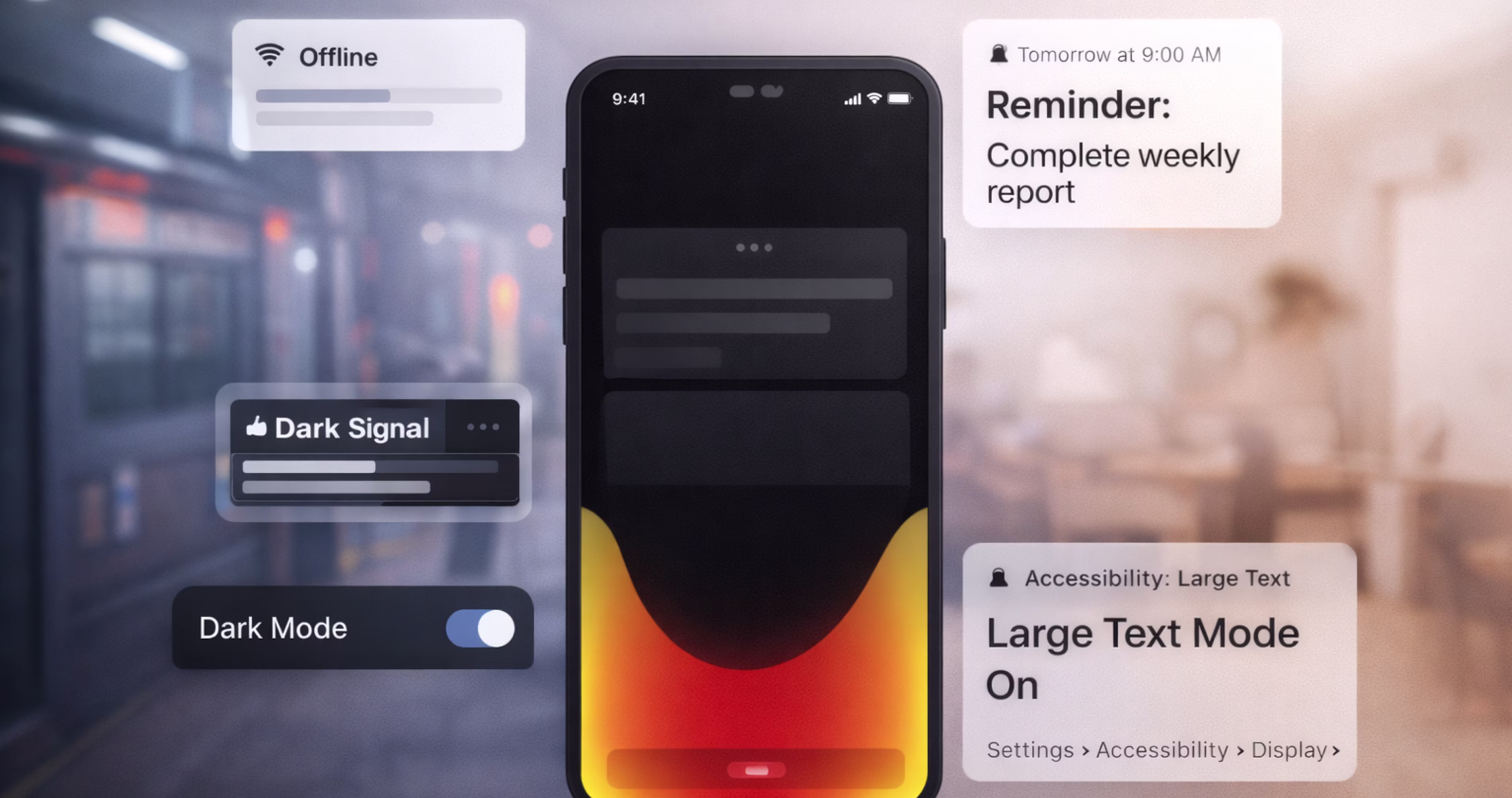 Mobile interface example demonstrating visual hierarchy and clarity in UX design