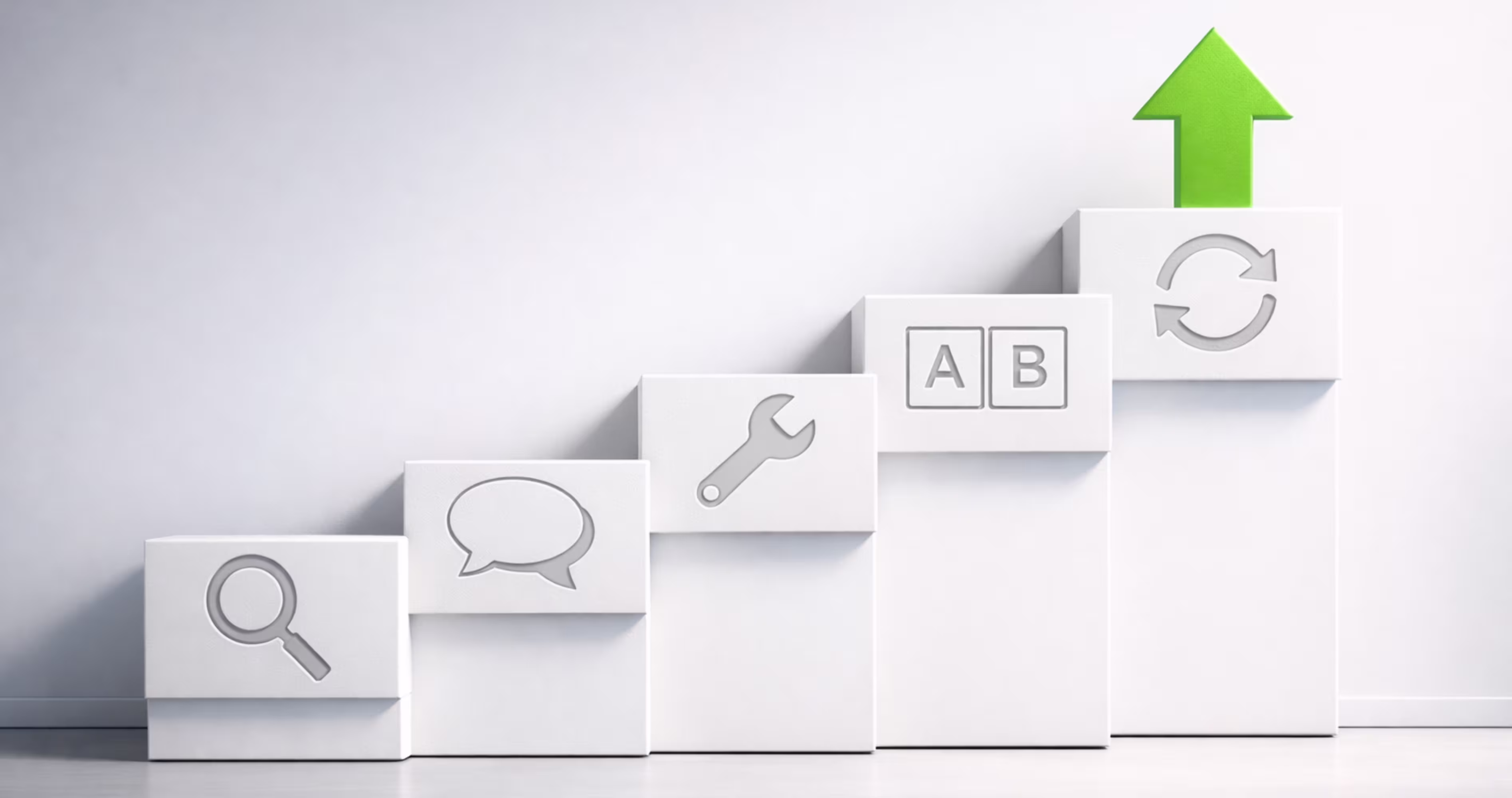 Ecommerce conversion rate optimization process including research fixes A B testing and continuous improvement