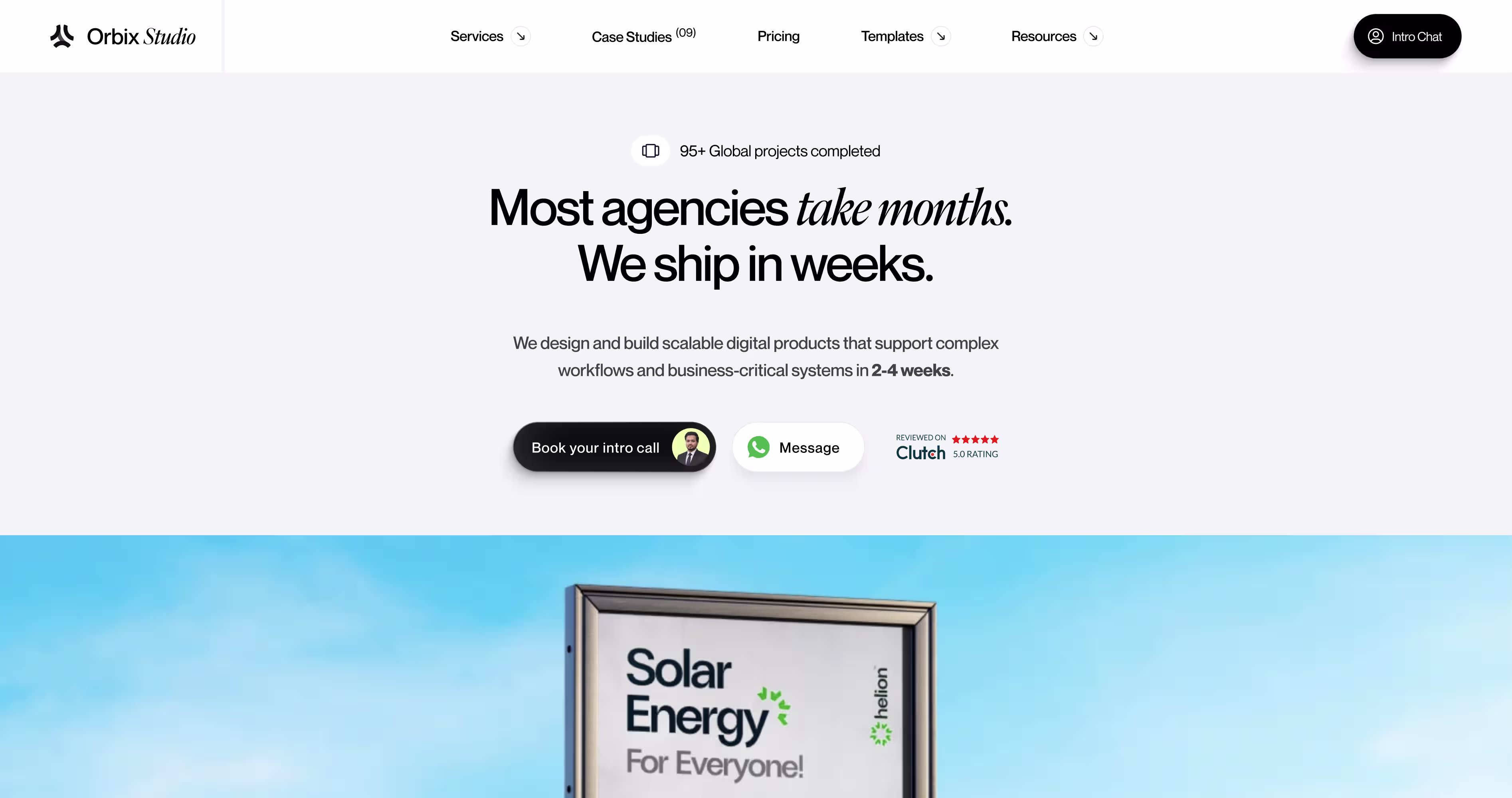 Orbix Studio UI UX design agency focused on SaaS product design and user experience