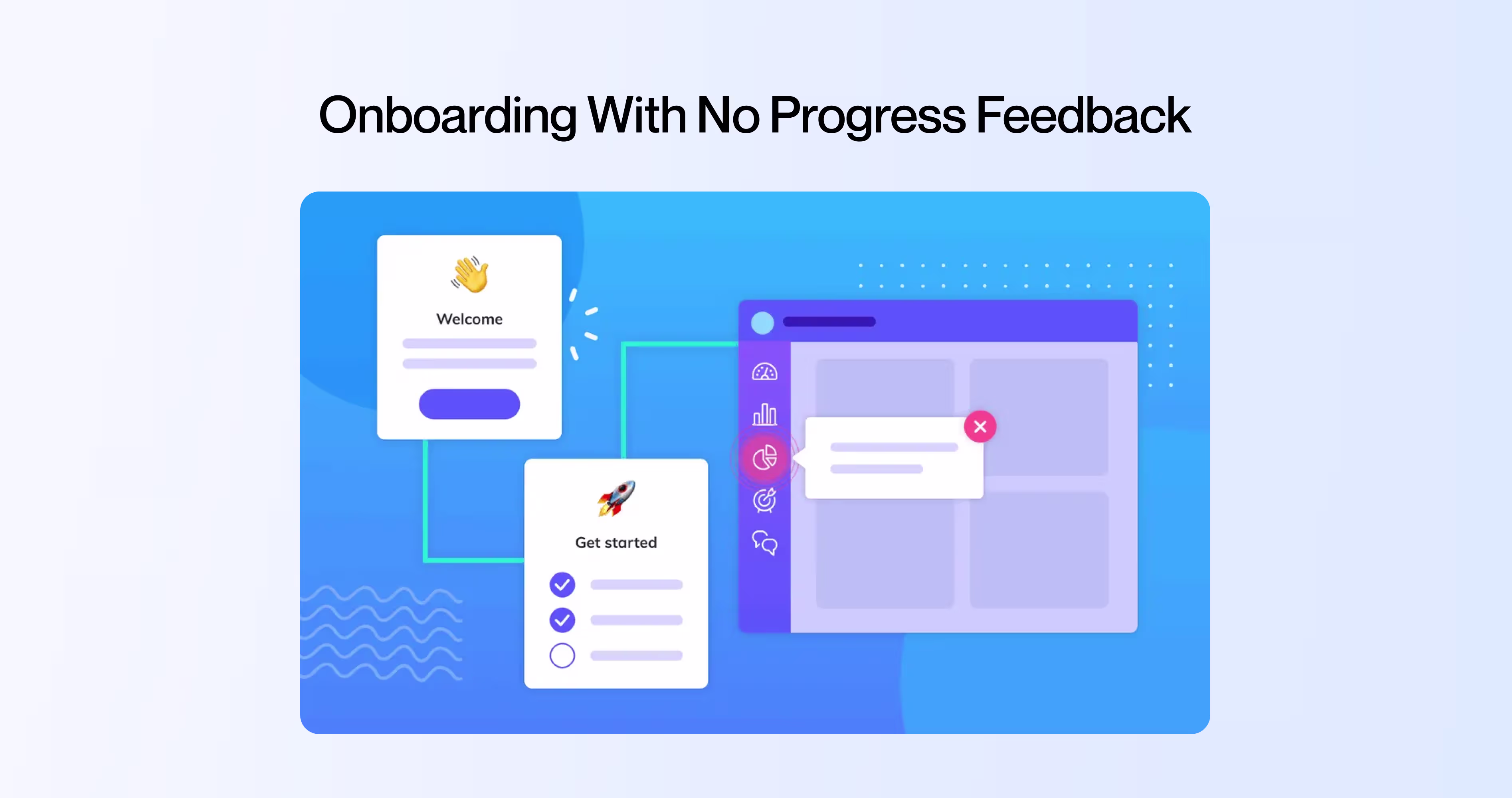 SaaS onboarding flow without a progress bar or step tracker causing uncertainty for trial users