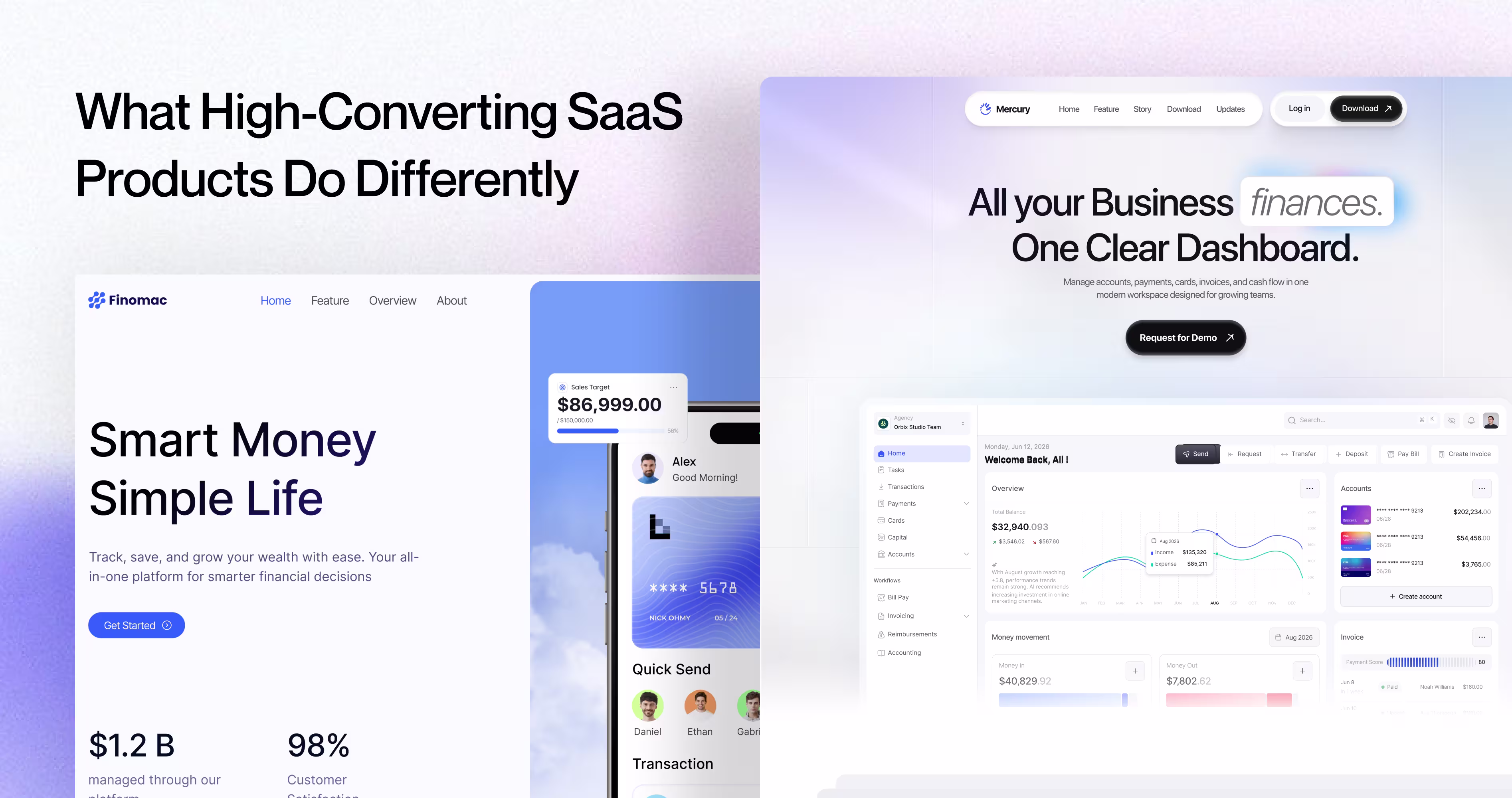 High-converting SaaS product interface focused on fast onboarding clear actions and reduced user friction