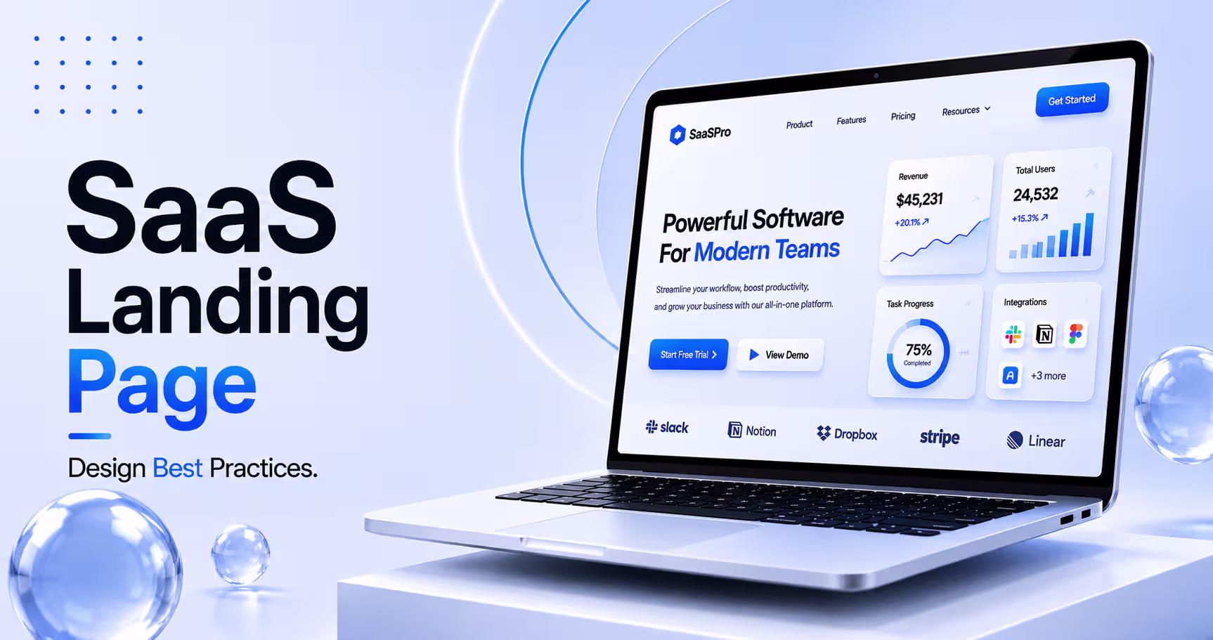 SaaS Landing Page Design: Best Practices, Real Examples, and Checklist