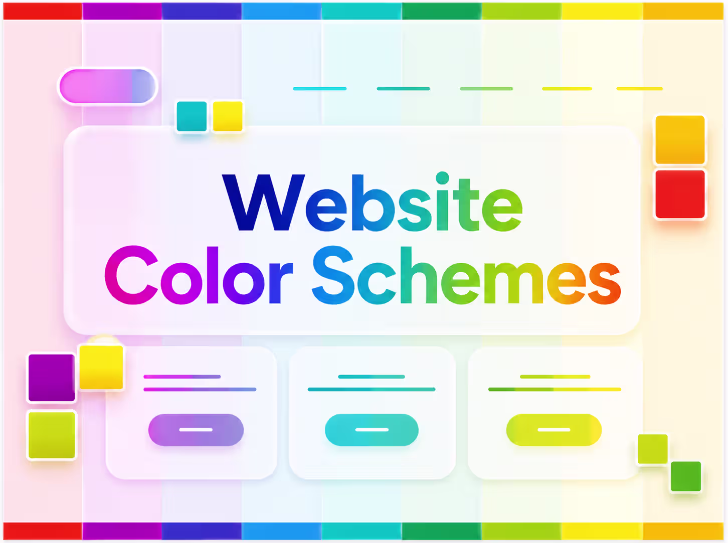 Website Color Schemes with colorful palette examples and modern web design inspiration.