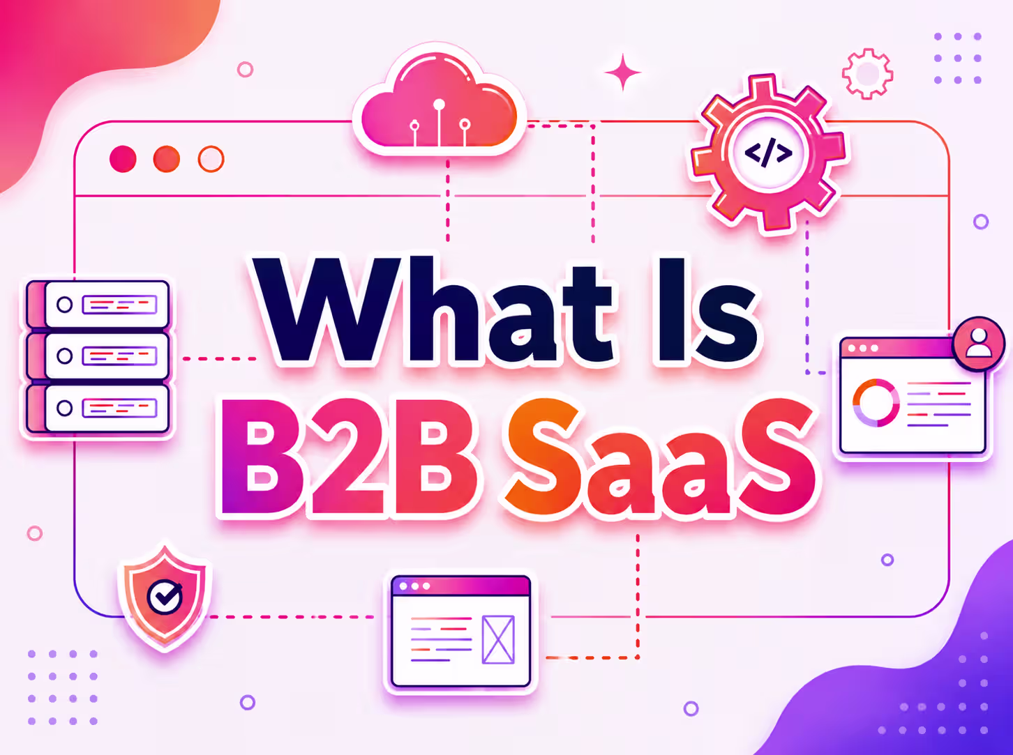 What Is B2B SaaS guide with cloud software, business technology, and SaaS platform concepts.